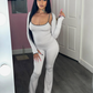 Long Sleeve 2 Piece Jumpsuit