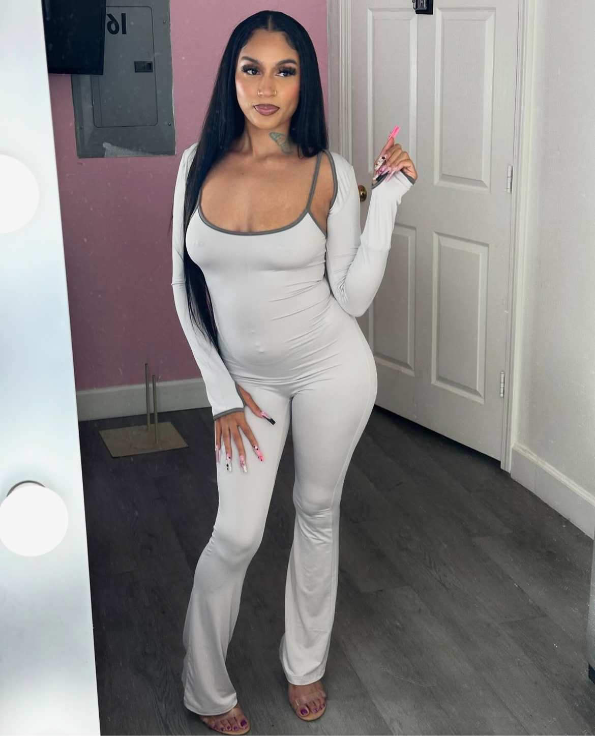 Long Sleeve 2 Piece Jumpsuit