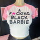 A fxcking black barbie top